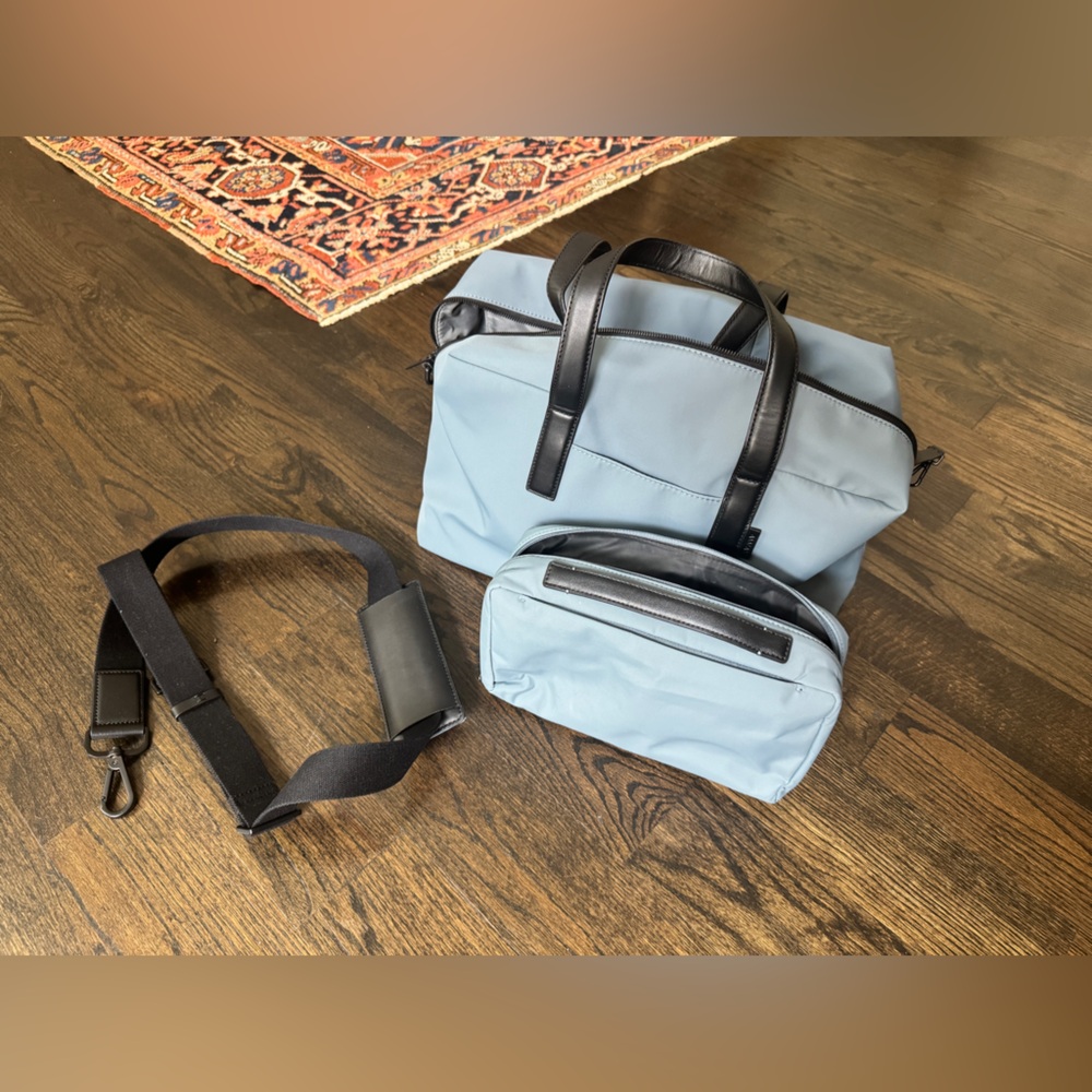 AWAY brand - Light Blue Travel Duffel and Toiletry Bags - unisex